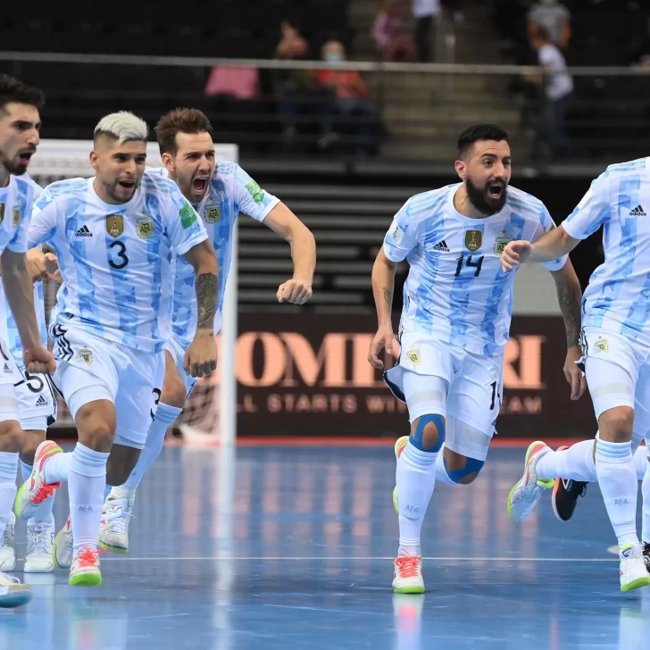 Mundial de Futsal: Argentina superó a Rusia en los penales y jugará las semis frente a Brasil