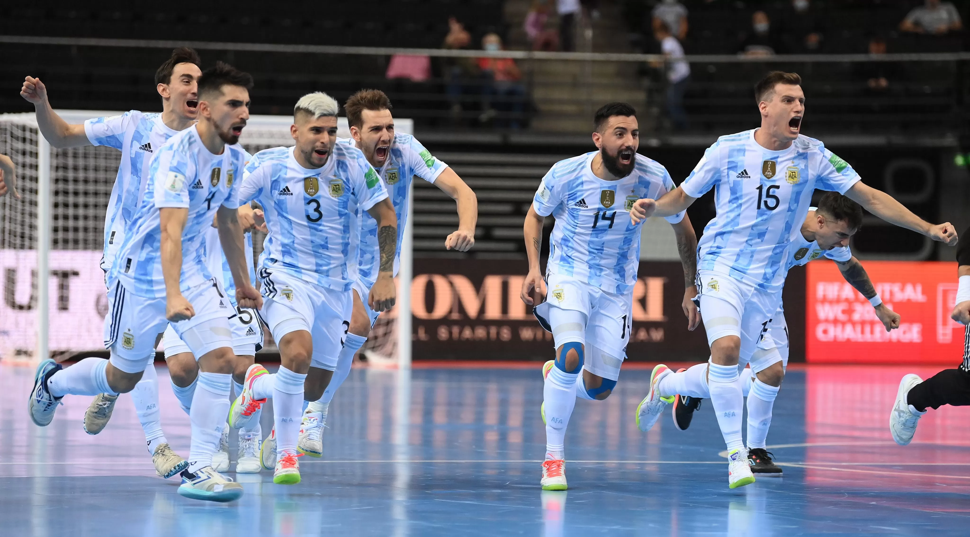 Mundial de Futsal: Argentina superó a Rusia en los penales y jugará las semis frente a Brasil