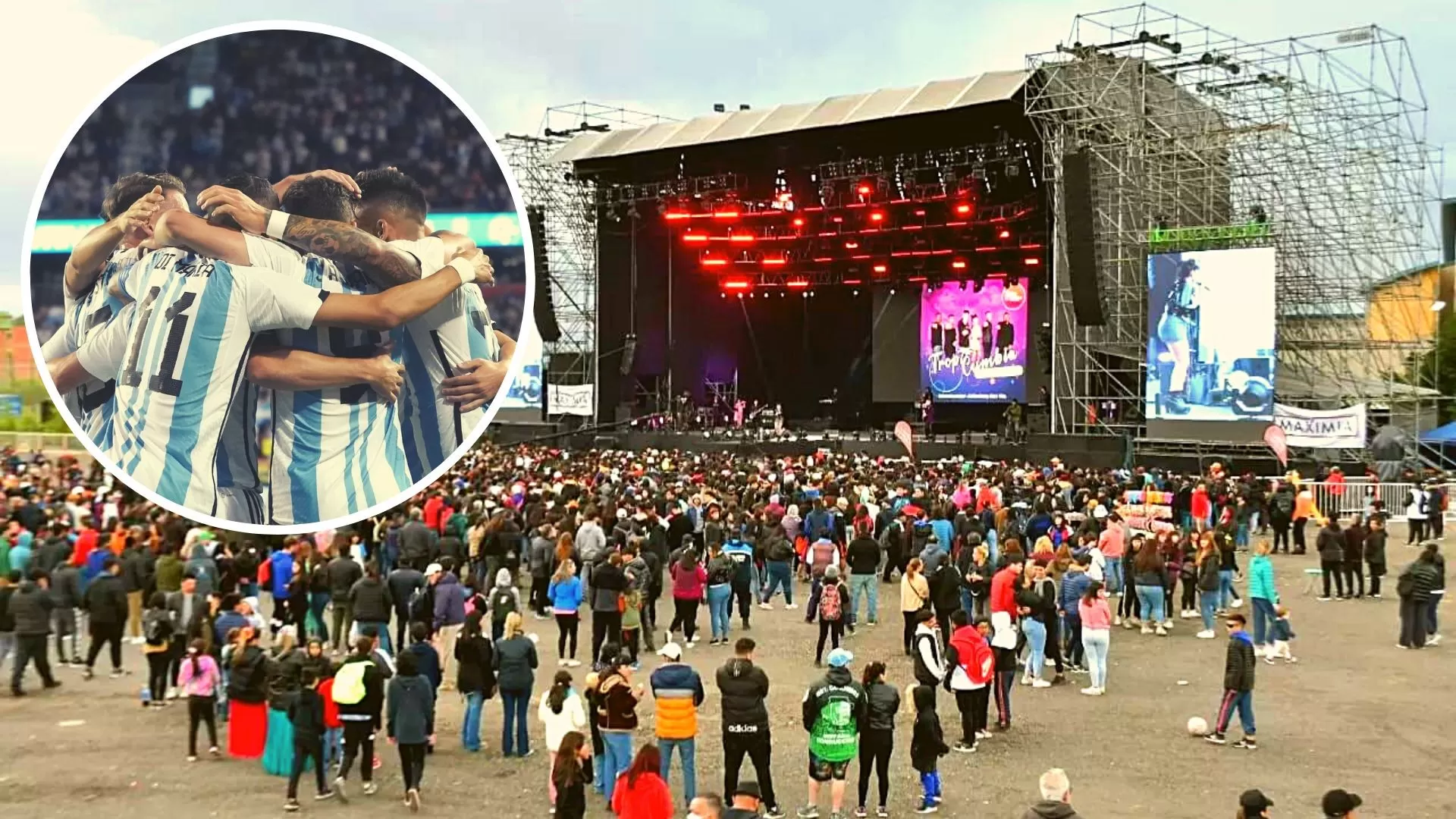 Transmitirán Argentina vs. Croacia en las pantallas gigantes del escenario del Festival de Río Gallegos Transmitirán Argentina vs. Croacia en las pantallas gigantes del escenario del Festival de Río Gallegos