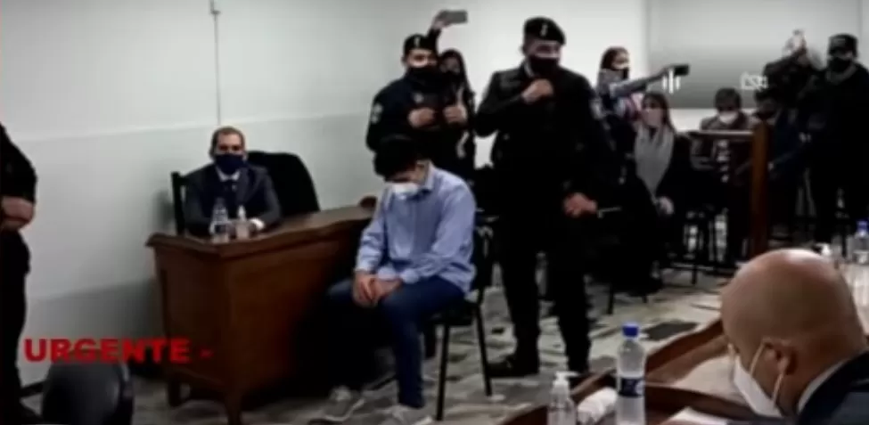 Video. Femicidio de Brenda Gordillo: el momento en el que Naim Vera escucha la sentencia de prisión perpetua