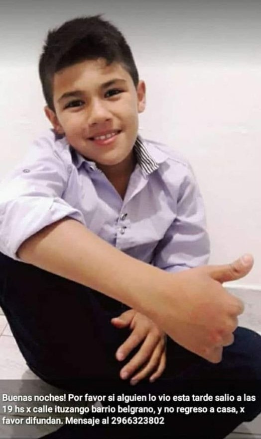 Río Gallegos: Buscan intensamente a un niño perdido Río Gallegos: Buscan intensamente a un niño perdido