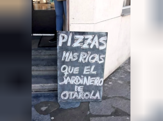 Ingenio popular chubutense: un negocio ofrece “pizzas más ricas que el jardinero de Otarola”