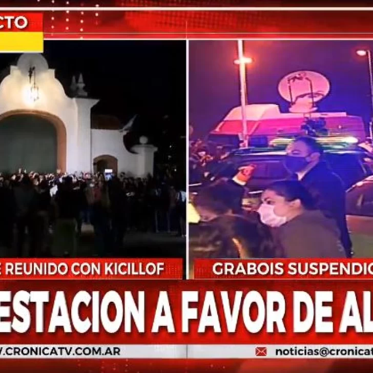 Vecinos se manifiestan en Olivos a favor de Alberto Fernández en medio del conflicto con la Policía Bonaerense