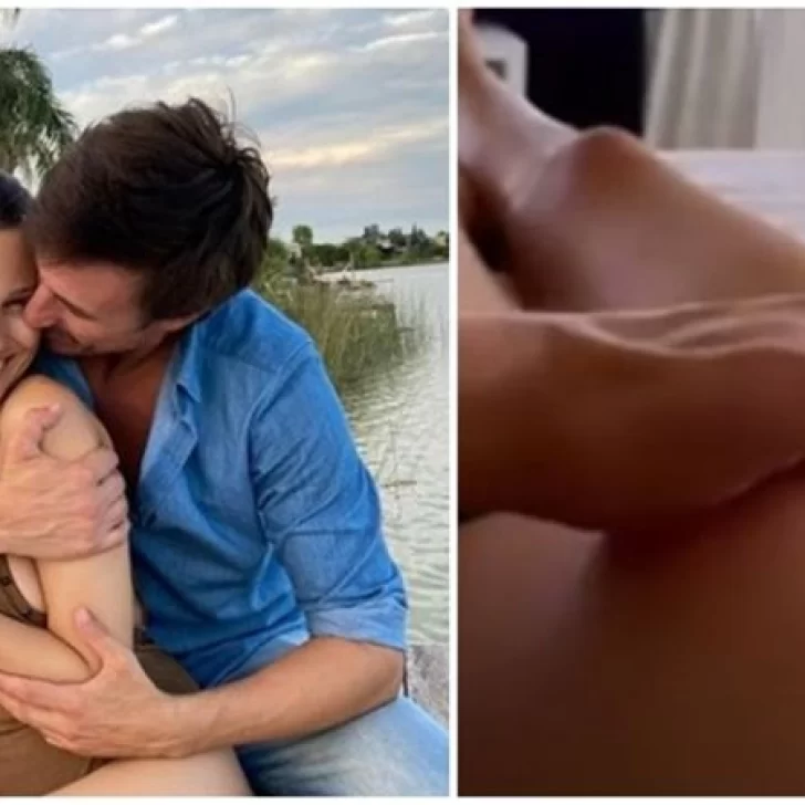 En la dulce espera: el tierno video donde Roberto García Moritán acaricia la panza de Pampita