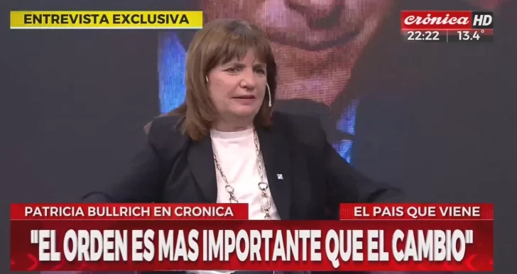 Patricia Bullrich en Crónica HD: “Me veo ganando el ballotage”