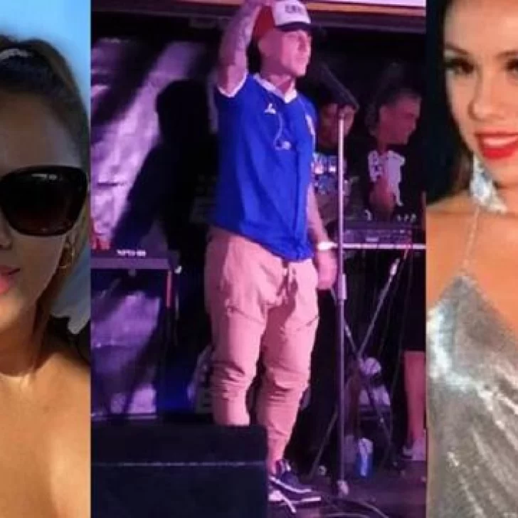 Barby Silenzi y El Polaco a los besos en un show en Quilmes