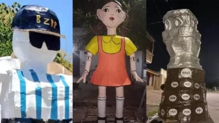 Año nuevo: Con “la escaloneta”, Bizarrap y El Juego del Calamar, La Plata se prepara para su tradicional quema de muñecos   