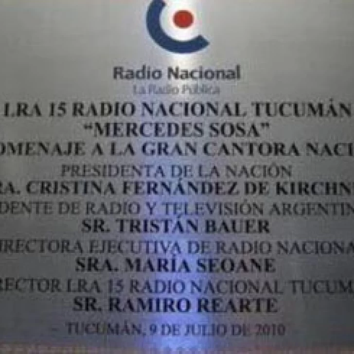 Radio Nacional Tucumán vuelve a llamarse Mercedes Sosa