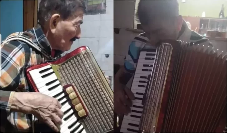 Le robaron el acordeón a un abuelo que sufre depresión por la muerte de su nieto: piden ayuda para recuperarlo