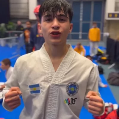 El santacruceño Marco Rizzo es campeón mundial de taekwondo en Finlandia 2023