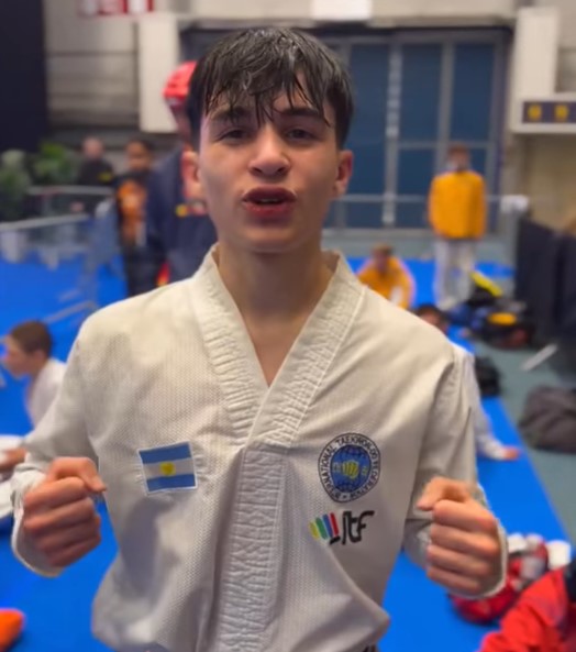 El santacruceño Marco Rizzo es campeón mundial de taekwondo en Finlandia 2023
