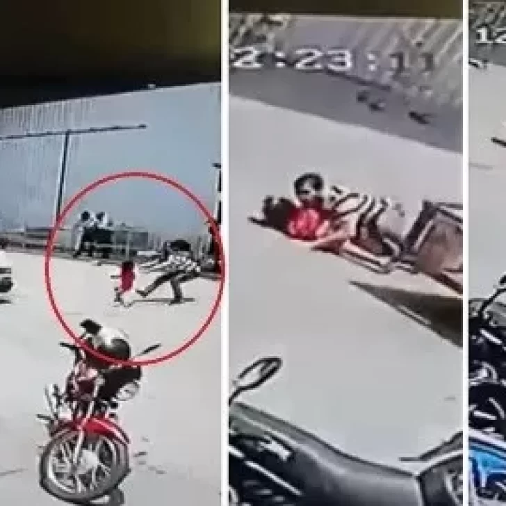 Video. Un hombre evitó que atropellen a una pequeña Video. Un hombre evitó que atropellen a una pequeña