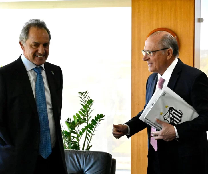 Scioli se reunió con el vicepresidente de Brasil, Gerardo Alckmin, y con el Nobel, Joseph Stiglitz