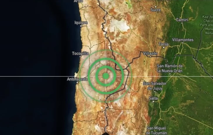 Se produjo un sismo de 6,8 en el norte de Chile