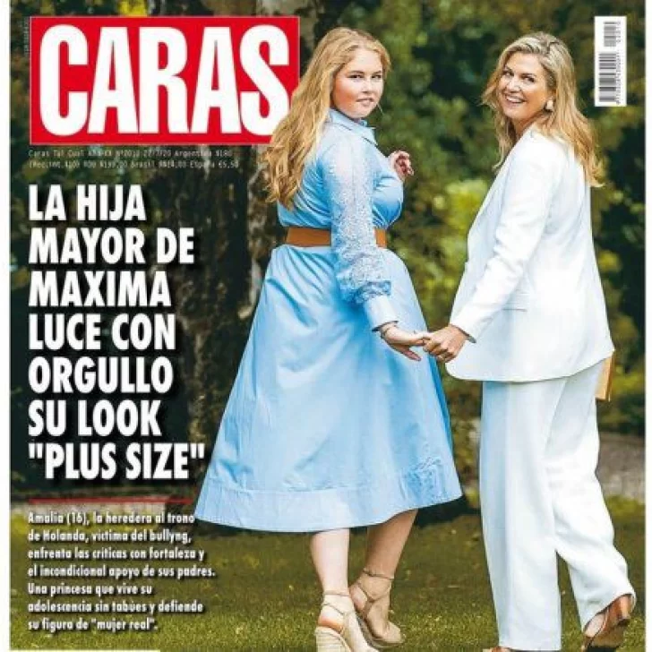 Plus size: Repudio masivo a la tapa de “Caras” que opina sobre el cuerpo de la hija de Máxima Zorreguieta
