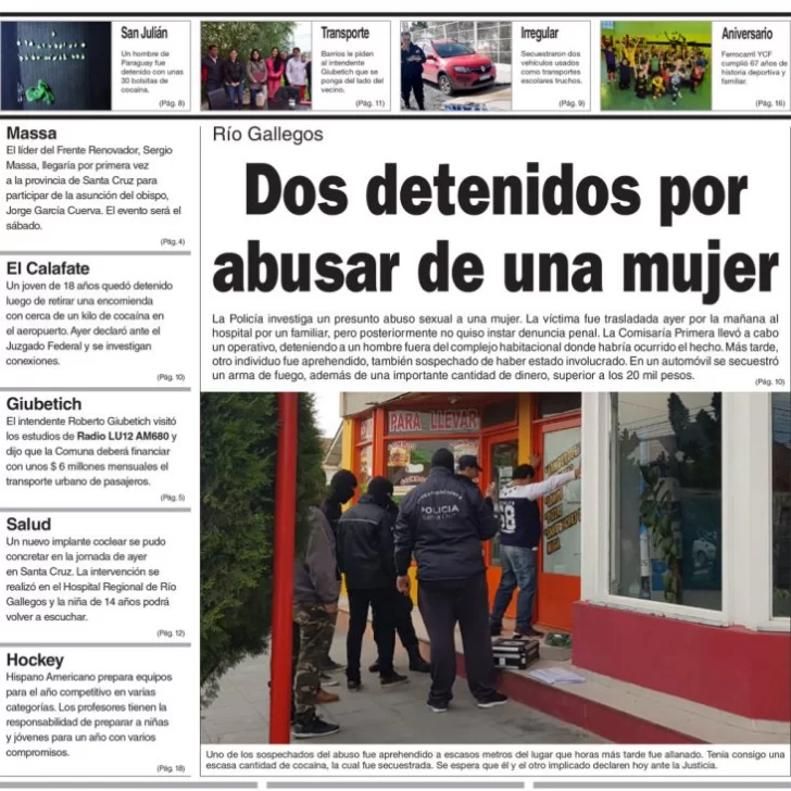 La Opinión Austral Edición impresa viernes 22 de marzo de 2019