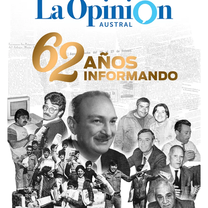 Tapa Edición Especial 62° Aniversario de La Opinión Austral, 27 de febrero del 2021