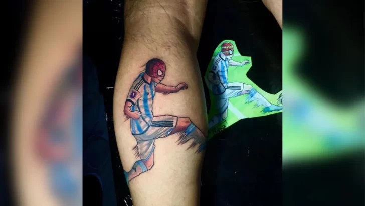 “Soy de Boca pero amo a Julián”: es de Comodoro y prometió tatuarse a “la araña” si Argentina ganaba el Mundial