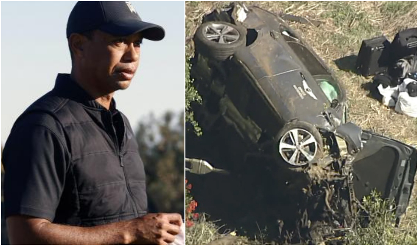 Hospitalizan a Tiger Woods tras un violento accidente automovilístico