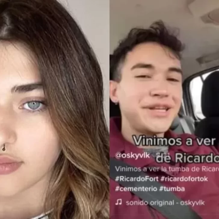 Un tiktoker de Comodoro Rivadavia visitó la tumba de Ricardo Fort y su hija Marta lo destrozó en redes