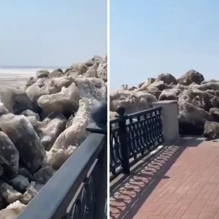 Video. Un impresionante “tsunami de hielo” destrozó una costanera en Rusia Video. Un impresionante “tsunami de hielo” destrozó una costanera en Rusia