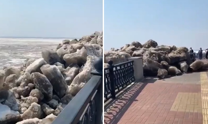 Video. Un impresionante “tsunami de hielo” destrozó una costanera en Rusia Video. Un impresionante “tsunami de hielo” destrozó una costanera en Rusia