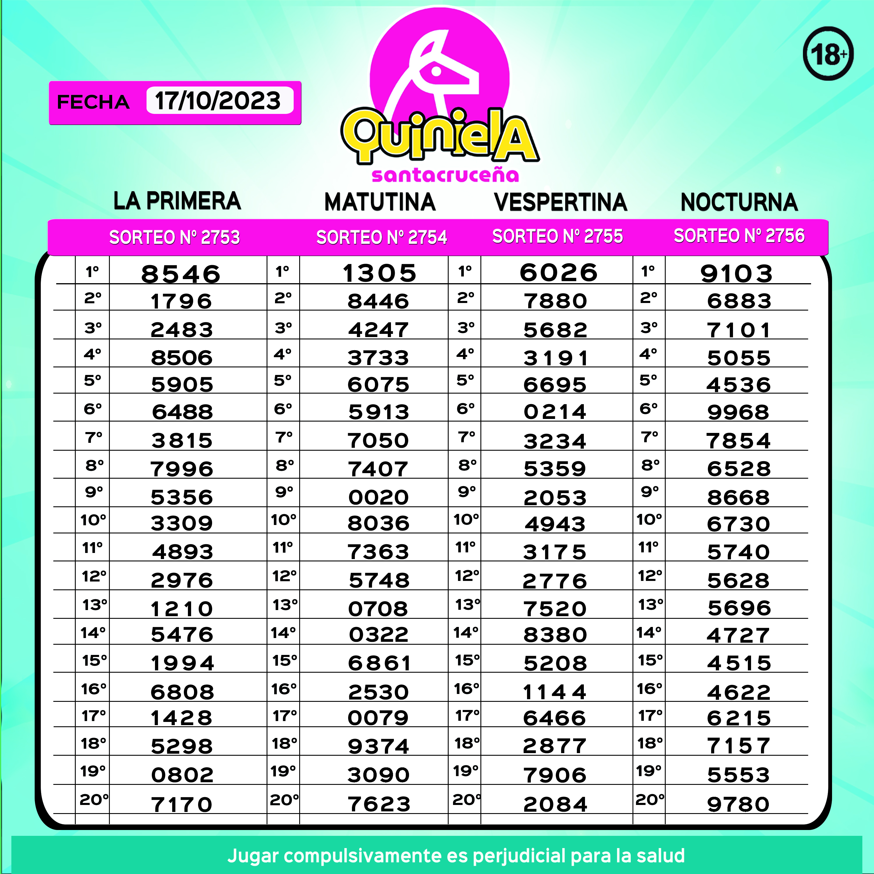 Quiniela 17 Online, Santa Rosa