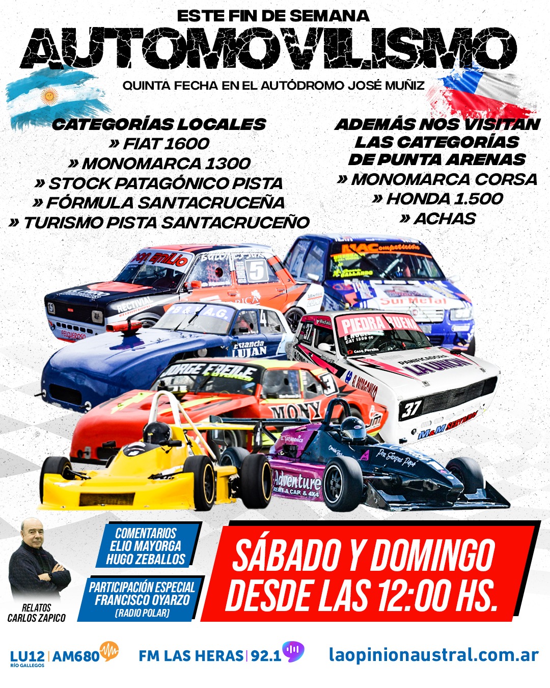 Cobertura especial del automovilismo en Río Gallegos