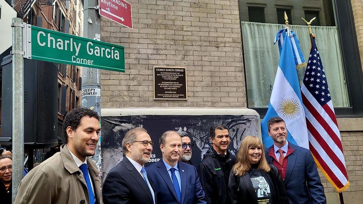 El mensaje de Charly García tras la inauguración de la esquina de Nueva York que lleva su nombre