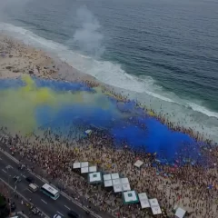 Así fue el histórico banderazo de los hinchas de Boca en Brasil en la previa de la final de la Libertadores