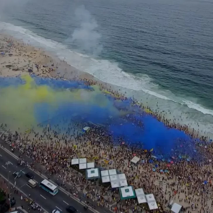 Así fue el histórico banderazo de los hinchas de Boca en Brasil en la previa de la final de la Libertadores