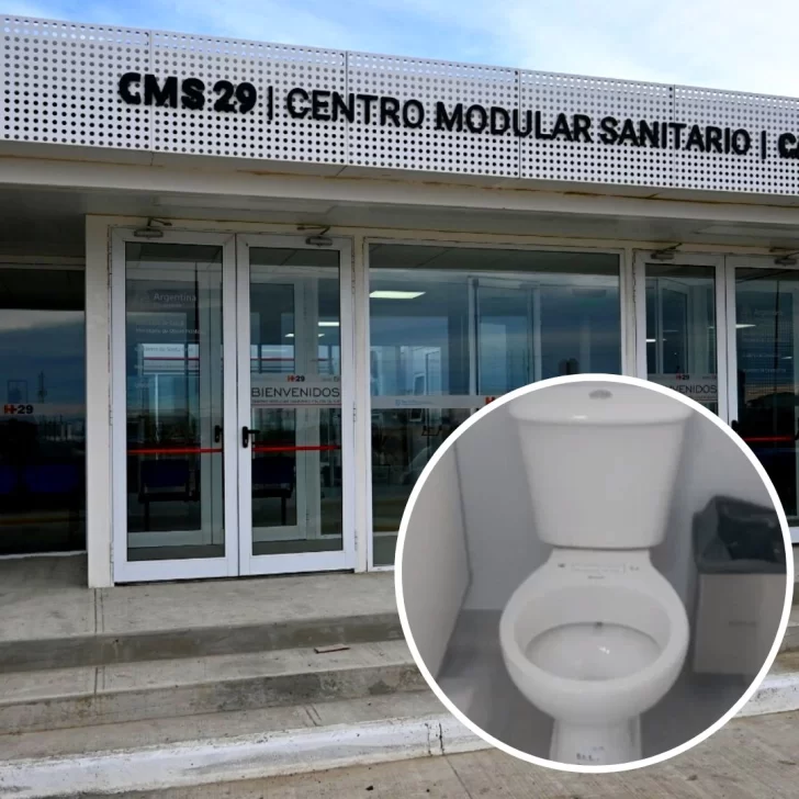 Robaron una tapa de inodoro del nuevo Hospital Modular de Caleta Olivia y la vendían por Instagram: fueron identificados