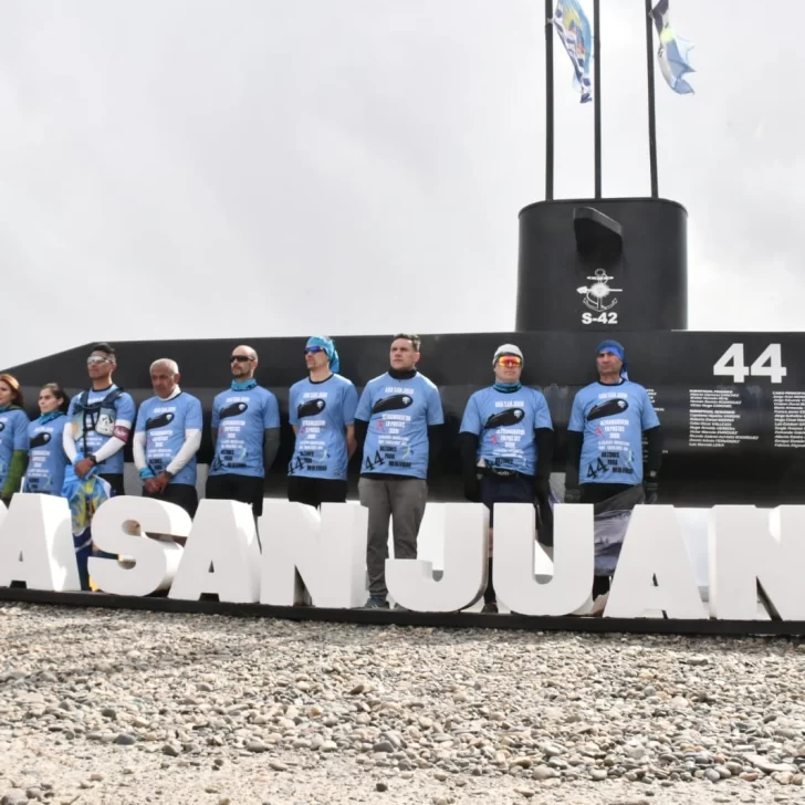 Terminó la ultramaratón entre El Calafate y Río Gallegos en homenaje a los 44 tripulantes del ARA San Juan