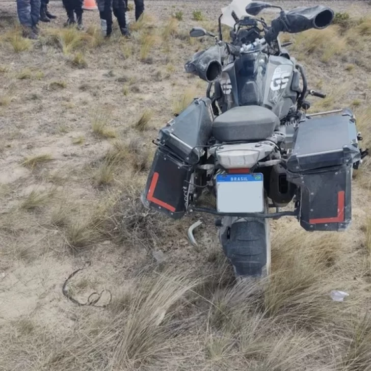 Turista brasileño se cayó de su moto por el fuerte viento y murió en la Ruta 3