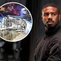 Michael B. Jordan chocó su Ferrari contra un auto estacionado