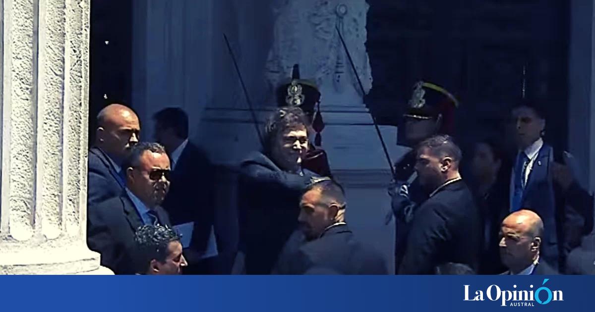 Así llegó Javier Milei al Congreso de la Nación para asumir como ...