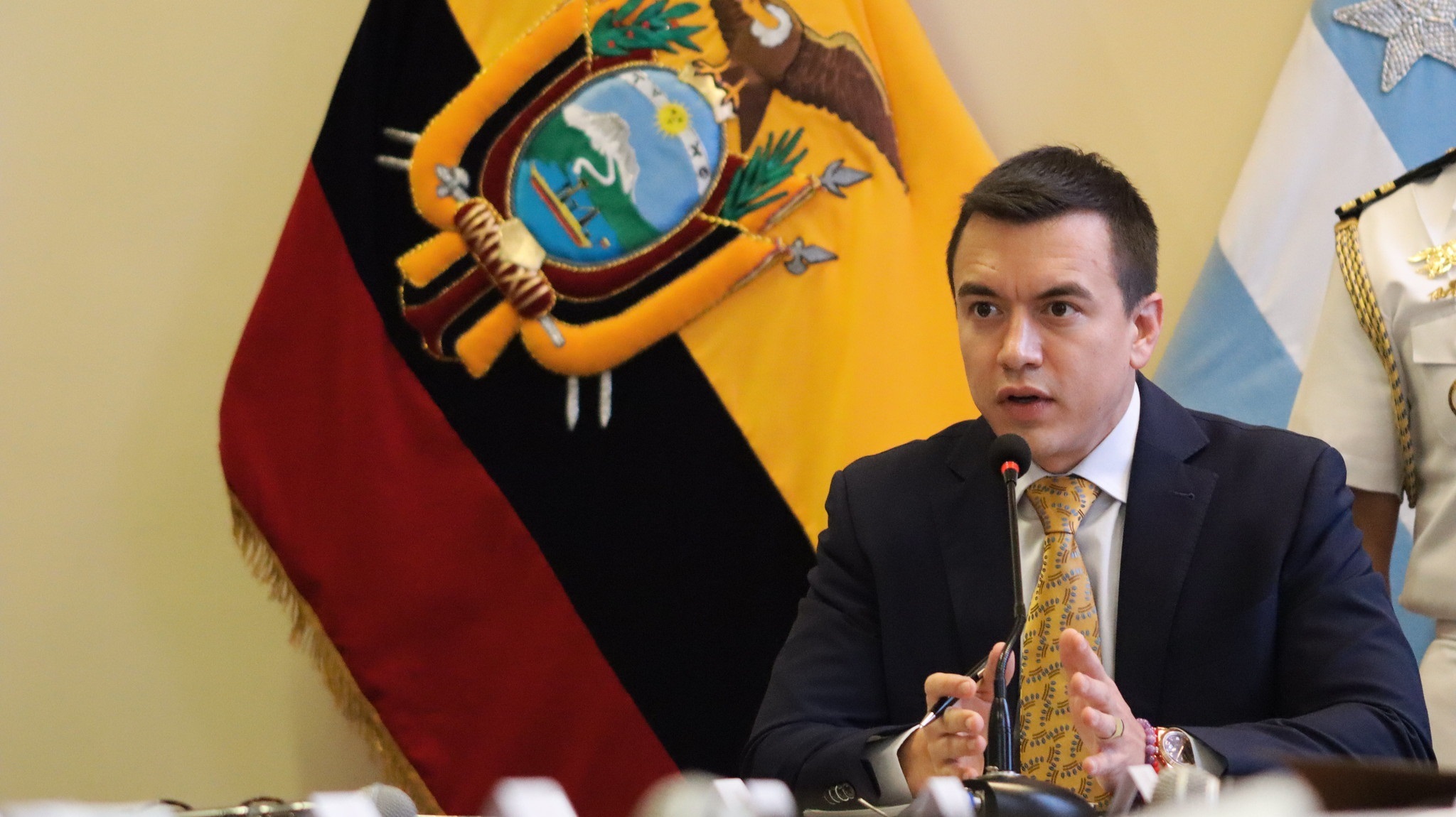 Conflicto en Ecuador: el presidente Noboa dijo que el país está “prácticamente en guerra”