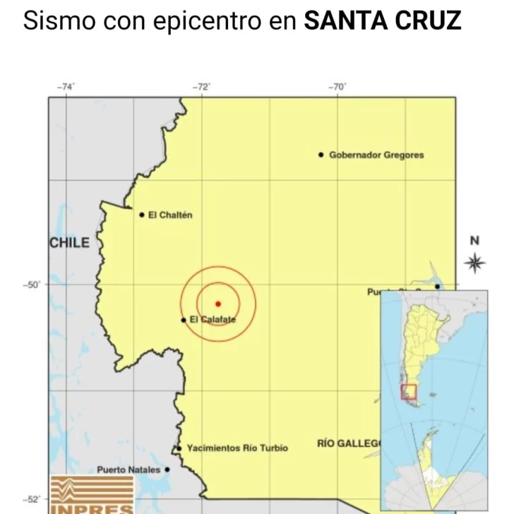 Se registró un sismo de 2.8 grados en El Calafate Se registró un sismo de 2.8 grados en El Calafate