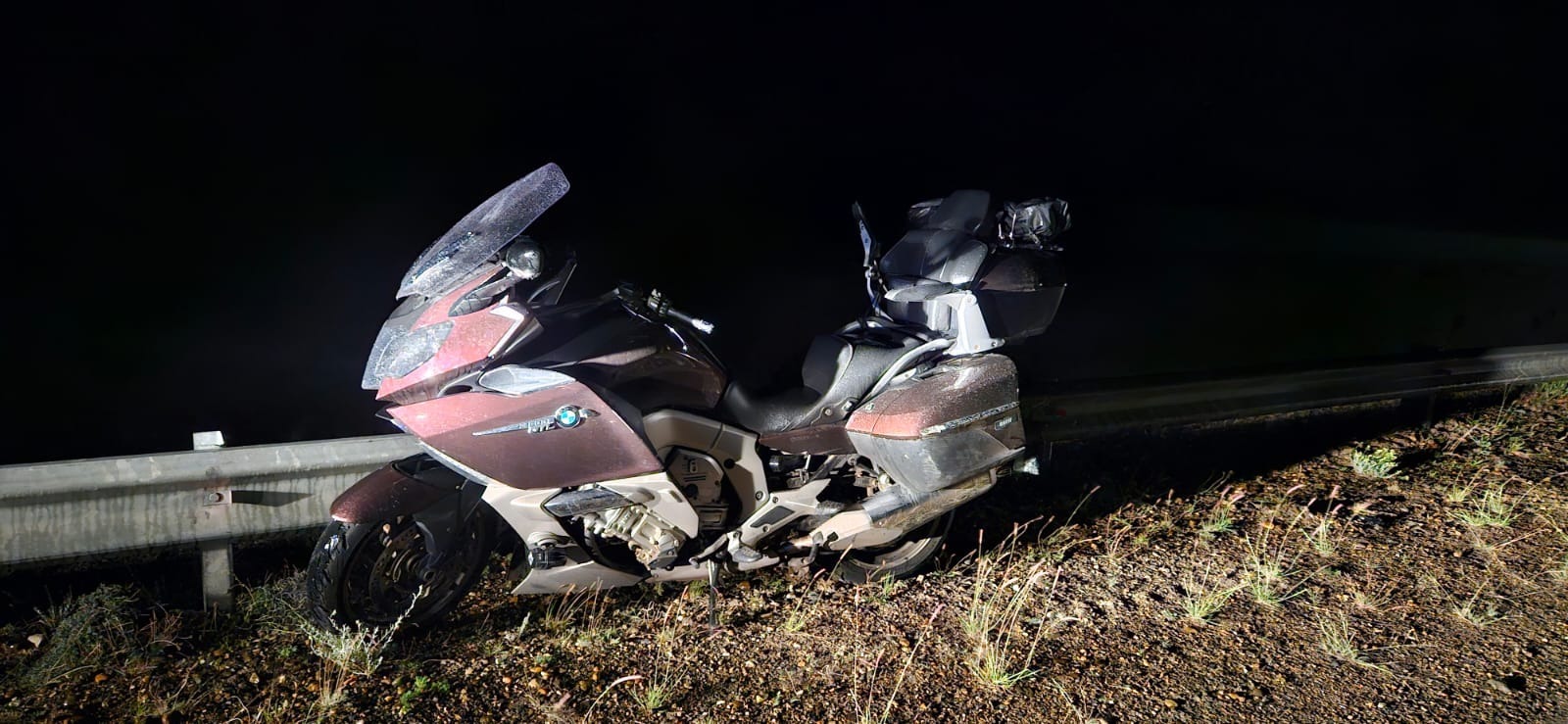 Turistas hospitalizados tras despistar su motocicleta en la Ruta 3