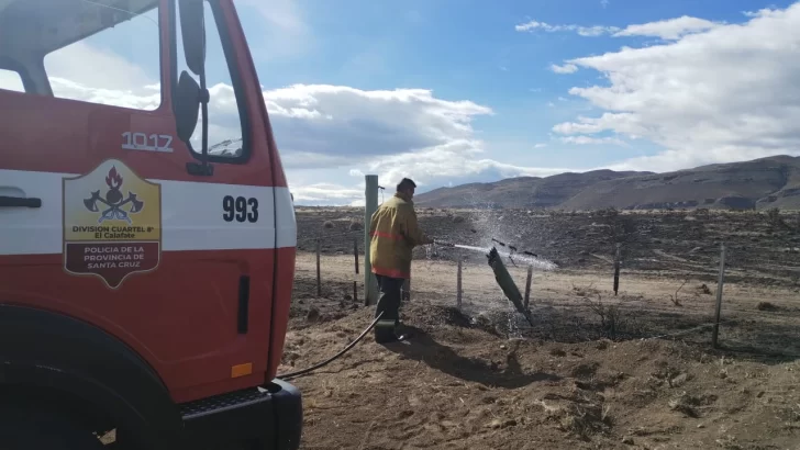 Apagan incendio en cercanías de una planta de gas en El Calafate