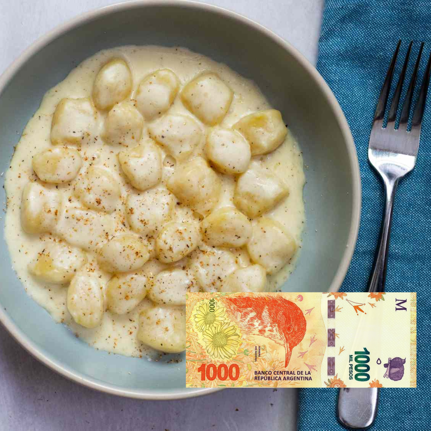 Ñoquis el 29, ¿por qué se pone dinero debajo del plato?