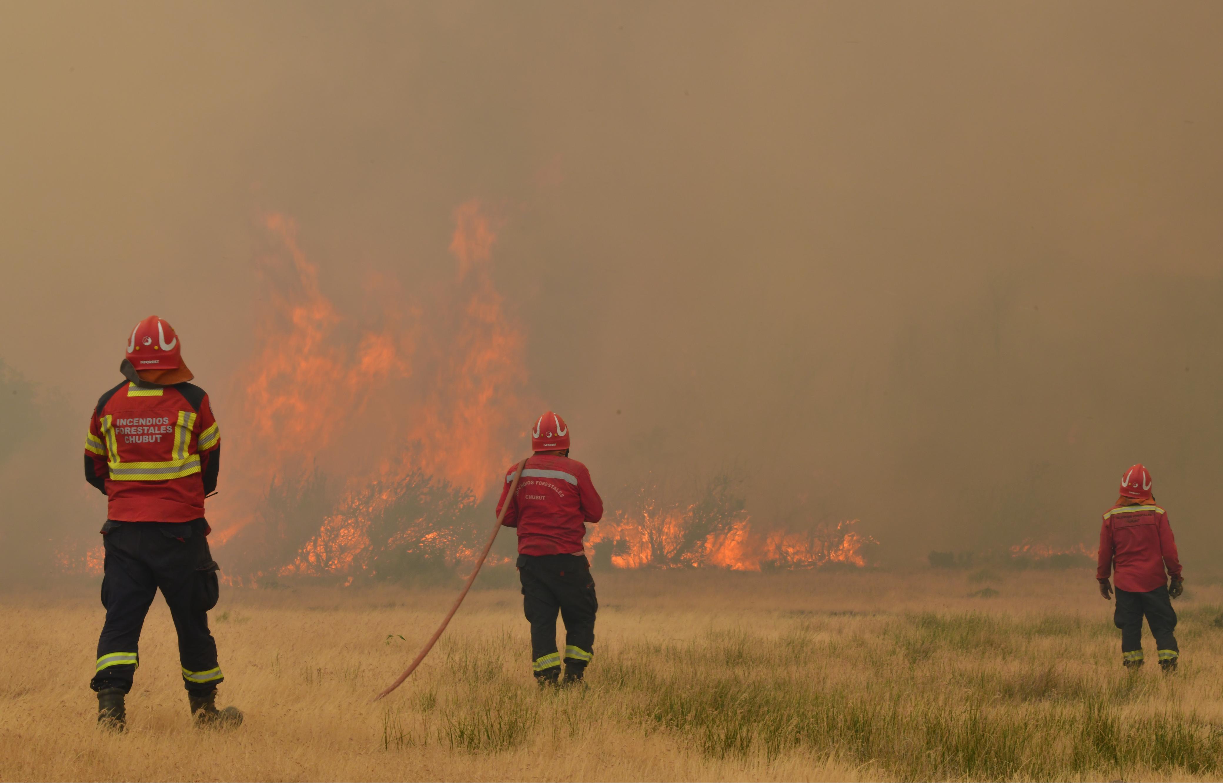 Sigue el intenso operativo para combatir el incendio en “Los Alerces”