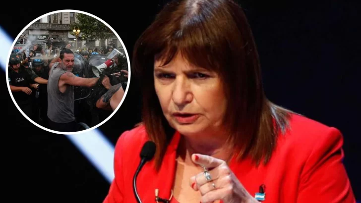 Incidentes frente al Congreso: Bullrich aseguró que denunciarán penalmente a los manifestantes