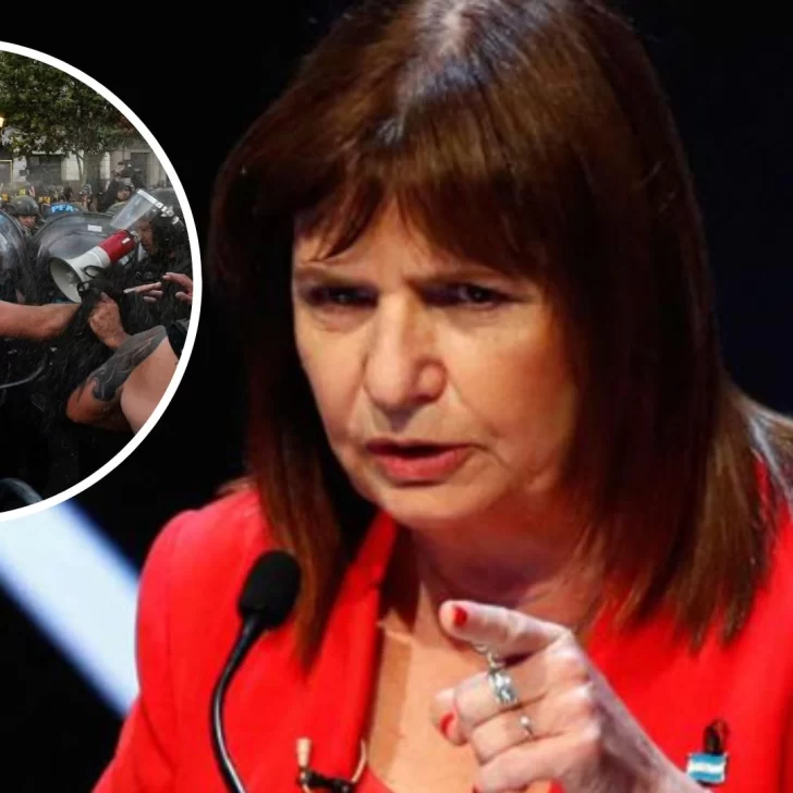 Incidentes frente al Congreso: Bullrich aseguró que denunciarán penalmente a los manifestantes