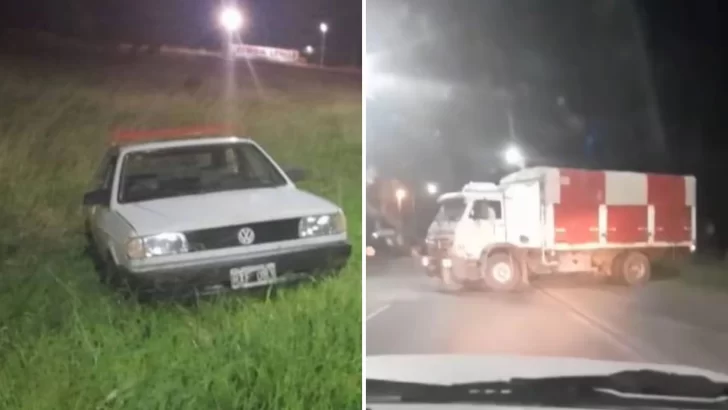 Video. Furia en la ruta: un camionero le cerró el paso a un auto y lo chocó a propósito