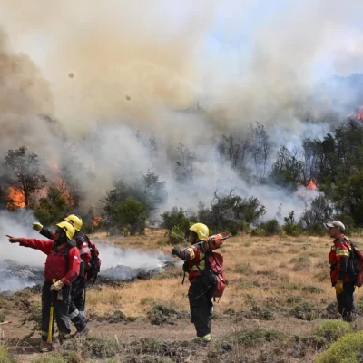 Brigadistas comienzan a contener el incendio en el Parque Nacional Los Alerces
