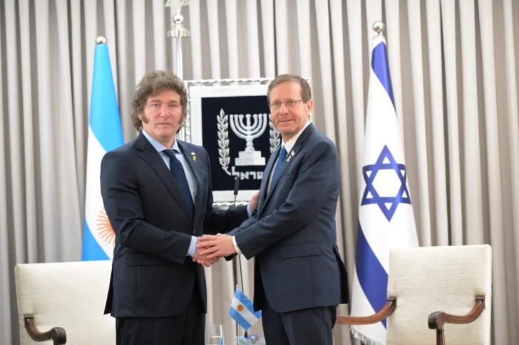 Javier Milei se reunió con el presidente de Israel, Isaac Herzog