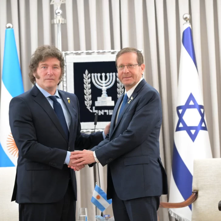 Javier Milei se reunió con el presidente de Israel, Isaac Herzog