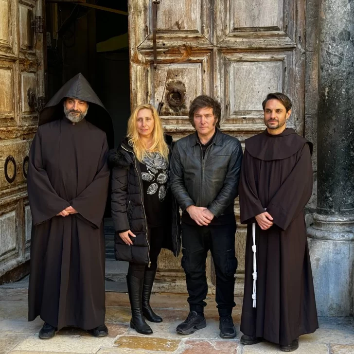 Milei visitó la Iglesia del Santo Sepulcro en Israel Milei visitó la Iglesia del Santo Sepulcro en Israel
