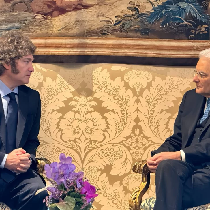 Javier Milei se reunió con el presidente de Italia, Sergio Mattarella